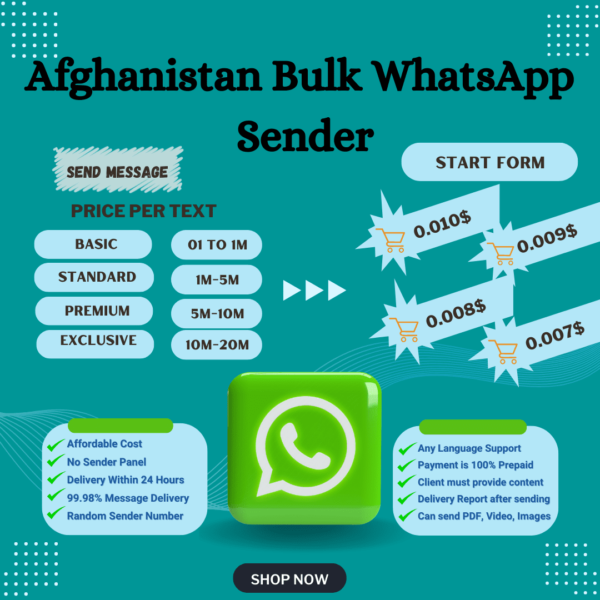 Afghanistan Bulk WhatsApp Sender