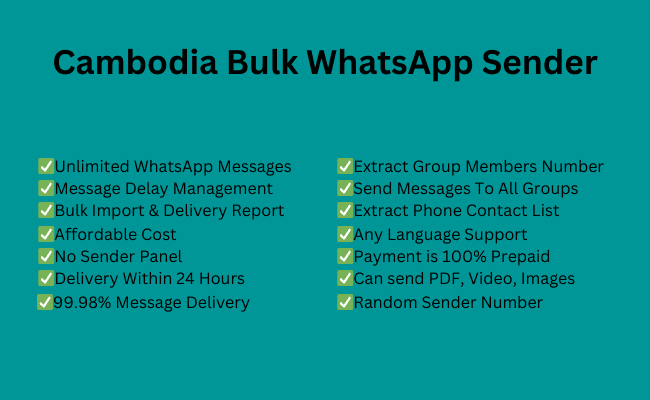 Cambodia Bulk WhatsApp Sender