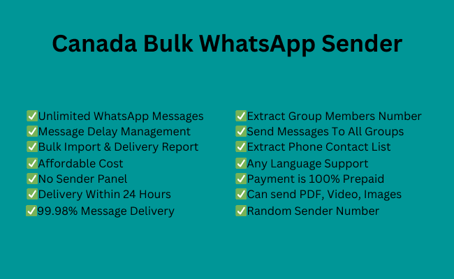 Canada Bulk WhatsApp Sender