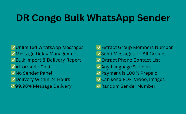 DR Congo Bulk WhatsApp Sender