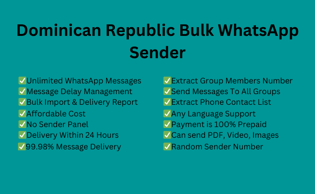 Dominican Republic Bulk WhatsApp Sender