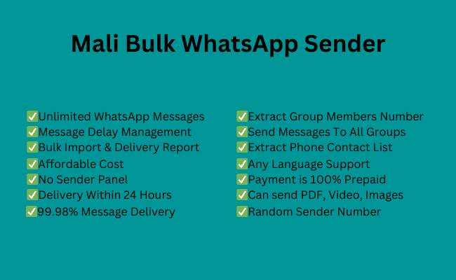 Mali bulk whatsapp sender