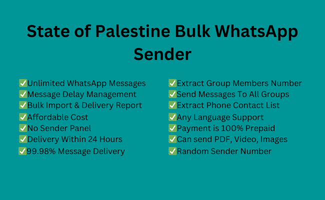 State of Palestine bulk whatsapp sender