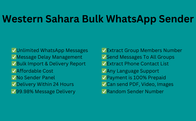 Western Sahara bulk whatsapp sender